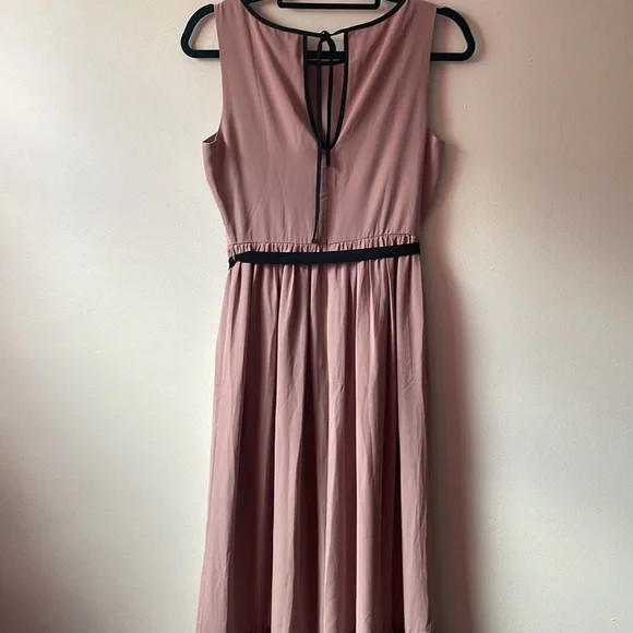 LC Lauren Conrad Runway Pink Black floral embellished Gown Womens size 6 - Picture 6 of 7